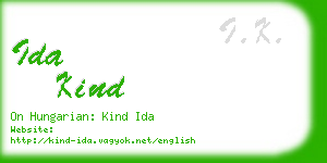 ida kind business card
